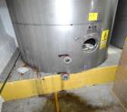 Used Tank, Approximate 19,500 Gallon, 14 Gauge Stainless steel, Vertical. Approximate 130” diameter x 336” straight side, coned top, 7” sloped bottom. Openings top 16” man way with cover and approxim...