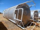 Used Tank, Approximate 12,000 Gallon, 304 Stainless Steel, Vertical.