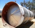 Used Tank, Approximate 12,000 Gallon, 304 Stainless Steel, Vertical