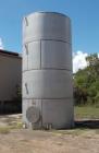 Used Tank, Chicago Boiler Company,  Approximately 11,667 Gallon, 304 Stainless steel, 10' diameter x 20' high. Slight Cone Top and bottom. Tank interior and exterior are mill finished.  Weld ground s...