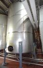 Used Tank, 8,000 Gallon, Stainless Steel, Vertical. Approximate 112