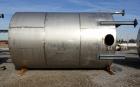 Used- Tank, 8,000 Gallon, 304 Stainless Steel, Vertical. Approximate 112