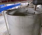 Used-Vertical Tank, Approximately 5,000 Gallon, 304 Stainless Steel, 100.5