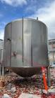 Used Falco Stainless Steel Equipment Jacketed Pressure Tank, Approximate 5500 Ga