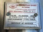 Used CSC Les Constructions Soudees Du Coteau, Holding Tank. 26,980 Gallon capacity, 316 Stainless Steel, Vertical. Cone Top, Slope Bottom. Approximate 13'2