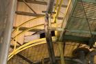 Used Approximate 6,750 gallon Stainless Steel Tank With Diaphragm Pump, V-4332. Flat top with misc. inlets & openings. Cone bottom with center bottom outlet. Side bottom manway. Has stainless steel l...