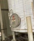 Used Approximate 8,680 gallon 316L Stainless Steel Agitated Tank With Goulds Centrifugal Pump. V-4508, P-4203.  Atmos. at 212 degrees F internal pressure. Top entering Agitator (HP unknown). Cone bot...