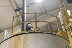 Used Approximate 8,900 gallon 316L Stainless Steel Agitated Tank With Goulds Centrifugal Pump, V-4139, P-4139.  Atmos. at 212 degrees F internal pressure. Top entering Agitator (HP unknown). Cone bot...