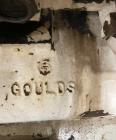 Used Approximate 8,900 gallon 316L Stainless Steel Agitated Tank With Goulds Centrifugal Pump, V-4139, P-4139.  Atmos. at 212 degrees F internal pressure. Top entering Agitator (HP unknown). Cone bot...