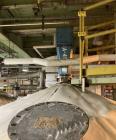 Used Approximate 8000 gallon Stainless Steel Mixing Tank With Centrifugal Pump, V-4505. Flat top with misc. top inlets. Cone bottom with center bottom outlet. Insulated shell. Top entering Chemineer ...