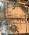 Used Approximate 8000 gal 316L Stainless Steel Agitated Tank With Centrifugal Pump, V-1106. Pump P-1106. Unimount 125 motor, Model F029B. 1 hp, 3 ph, 60 HZ, 1750 RPM. Frame 143TC. Worthington Model D...