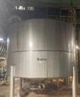 Used 6,000 Gallon Stainless Steel Agitated Mixing Tank with Cone Bottom Discharge