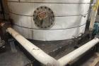 Used Approximate 7900 gallon Stainless Steel Mixing Tank, V-4206. With a Worthington pump model D1012. 316 SS. S/N Y715556. 7.5 HP, 3 PH, 50/60 HZ, 208-230V.