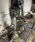 Used Approximate 7900 gallon Stainless Steel Mixing Tank, V-4320. Pump P-4320: Industrial Electric Motor. 60 hz, 230/460 V.