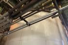 Used Approximate 7900 gallon Stainless Steel Mixing Tank, V-4208. Pump P-4328: 5 hp, 3510 RPM, 50/60 HZ, 230/460 V.