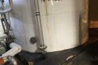 Used Approximate 7900 gallon Stainless Steel Mixing Tank, V-4208. Pump P-4328: 5 hp, 3510 RPM, 50/60 HZ, 230/460 V.