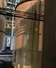 Used Approximate 7900 gallon Stainless Steel Mixing Tank, V-4208. Pump P-4328: 5 hp, 3510 RPM, 50/60 HZ, 230/460 V.