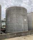 Used Approximate 80,000 gallon 316L Stainless Steel Storage Tank, T-1019. Dished top with misc. top inlets. Flat self supporting bottom. 20