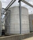 Used Approximate 80,000 gallon 316L Stainless Steel Storage Tank, T-1020. Dished top with misc. top inlets. Flat self supporting bottom. 20