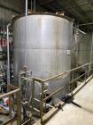 Wolfe Mechanical approximately 12,600 gallon 304L stainless steel vertical tank.