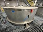 Used ICCNW Single wall stainless steel mixing tank, 120 diameter x 11FT high, 6,813 gallon capacity, (TK 310), mounted on load cells (West 1)