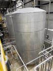 Industrial 304 Stainless Steel Tank – 7,500 Gallon, Vertical, Leg Mounted