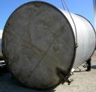 USED: Tank, 10,000 gallon, 304 stainless steel, vertical. Approximate 11' diameter x 14' straight side. Coned top, sloped bottom. Openings: top 18
