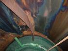 USED: Approximate 6000 gallon stainless steel mix tank. Approximate 9' diameter x 140