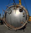 Used APV Crepaco Tank, Approximately 11,000 gallons, 304 Stainless Steel, Vertical. Approximate 138” diameter x 164” straight side, dished top, coned bottom. Approximate 60” wide section of bottom si...