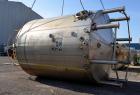 Used APV Crepaco Tank, Approximately 11,000 gallons, 304 Stainless Steel, Vertical. Approximate 138” diameter x 164” straight side, dished top, coned bottom. Approximate 60” wide section of bottom si...