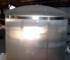 Used Apache Tank, 6500 Gallon, 316 Stainless Steel, Vertical. Approximate 102” diameter x 172” straight side. Dished top, 70” coned bottom. Side entering agitator with a 3 blade prop, driven by a 3hp...
