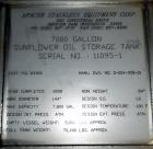 Used Apache Stainless Tank, 7000 Gallon, 316L Stainless Steel, Vertical. 144