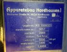 Used Apparatebau Nordhausen Tank, 5000 Gallon, 316 Stainless Steel,