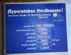 Used Apparatebau Nordhausen Tank, 5000 Gallon, 316 Stainless Steel.