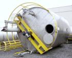 Used Bendel Tank, 10,000 Gallon, 304L Stainless Steel, Vertical.  Approximately 136” diameter x 165” straight side, slight coned top, sloped bottom.  UL Rated for above ground flammable storage, UL #...