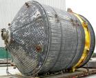 USED: Bishopric Products Co jacketed tank, 12,000 gallon, 304 stainless steel, vertical. 12'6