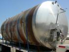 USED: C E Howard tank, 10,000 gallon, 304 stainless steel, horizontal. 110
