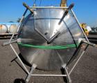 Used Cherry Burrell 5000 Gallon 304 Stainless Steel Mix Tank. Type CV. Approx. 8' Diameter x 12' 6