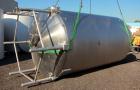 Used Cherry Burrell 5000 Gallon 304 Stainless Steel Mix Tank. Type CV. Approx. 8' Diameter x 12' 6