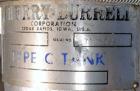 Used Cherry-Burrell Type C Tank, 10,000 Gallon, 304 Stainless Steel, Vertical. 126” Diameter x 172” straight side, dished top and bottom. Bottom side entering agitator with a 3 blade prop, driven by ...