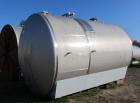 Used Cherry Burrell 10,000 Gallon Stainless Steel Horizontal Storage Tank. Approximately 10'6