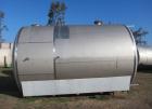 Used Cherry Burrell 10,000 Gallon Stainless Steel Horizontal Storage Tank. Approximately 10'6