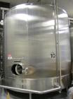 Used Cherry Burrell 8000 Gallon Vertical Stainless Steel Tank.Side mounted 5 hp agitator, side manway, sightglass, 12' diameter x 8'6