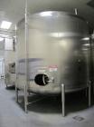 Used-Cherry Burrell 8000 Gallon Vertical Stainless Steel Tank.Side mounted 5 hp agitator, side manway, sightglass, 12' diame...