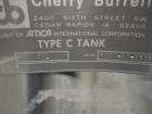 Used-Cherry Burrell 8000 Gallon Vertical Stainless Steel Tank.Top mounted agitator, dual impeller, bearing block, side manwa...