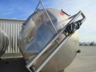 Used- Cherry Burell 15,000 Gallon, Vertical, All Stainless Steel Tank. Has top mounted agitator, flat bottom, dish top (dent...