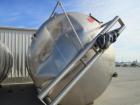 Used Cherry Burell 15,000 Gallon, Vertical, All Stainless Steel Tank. Has top mounted agitator, flat bottom, dish top (dented), 20'4