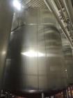 Used 10,000 Gallon Cherry Burrell Stainless Steel Jacketed Mix Tank. 316L SS contact parts with T304 SS exterior parts. Dimensions 136