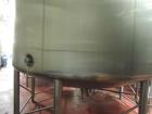 Used 10,000 Gallon Cherry Burrell Stainless Steel Jacketed Mix Tank. 316L SS contact parts with T304 SS exterior parts. Dimensions 136