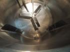 Used- 10,000 Gallon Cherry Burrell Stainless Steel Jacketed Mix Tank. 316L SS contact parts with T304 SS exterior parts. Dim...